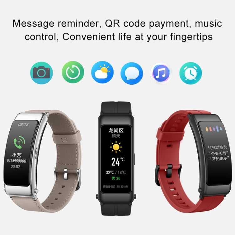 Original Huawei Band B6 FDS-B19 1.53 inch AMOLED Screen IP57 Waterproof Smart Bluetooth Earphone Wristband Bracelet, Pride Version, Support Heart Rate Monitor / Information Reminder / Sleep Monitor (Titanium Silver Grey) - Wearable Devices by buy2fix | Online Shopping UK | buy2fix