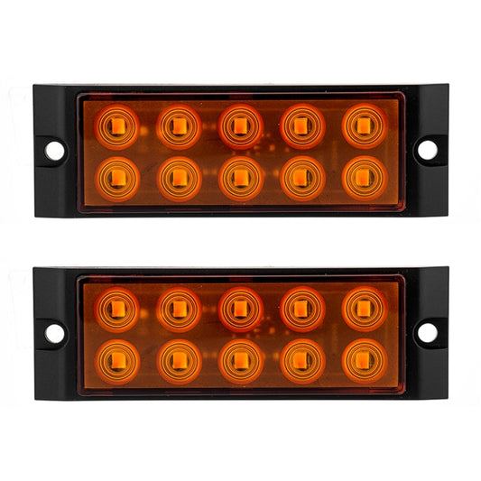 2pcs Car / Truck 10LEDs Side Marker Indicator Lights Bulb Lamp (Orange) - Clearance Lights by buy2fix | Online Shopping UK | buy2fix