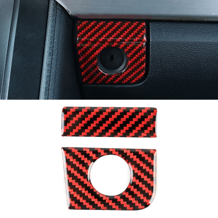 2 in 1 Car Carbon Fiber Vice Driving Seat Storage Box Button Decorative Sticker for Ford Mustang 2015-2020, Left-hand Drive - Car Interior Mouldings by buy2fix | Online Shopping UK | buy2fix