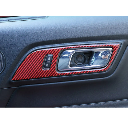 2 in 1 Car Carbon Fiber Inner Door Handle Decorative Sticker for Ford Mustang 2015-2020 - Car Interior Mouldings by buy2fix | Online Shopping UK | buy2fix