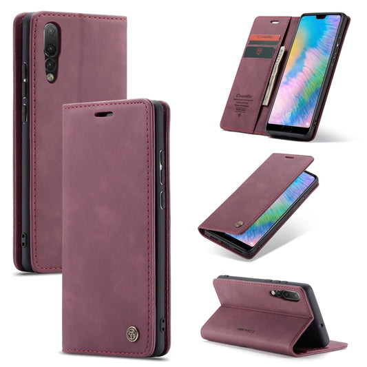 CaseMe-013 Detachable Multifunctional Horizontal Flip Leather Case with Card Slot & Holder for Huawei P20 Pro(Red Wine) - Huawei Cases by CaseMe | Online Shopping UK | buy2fix