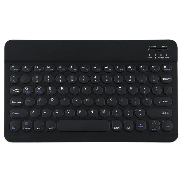 Universal Round Keys Detachable Bluetooth Keyboard for iPad 9-10 inch(Black) - Universal by buy2fix | Online Shopping UK | buy2fix