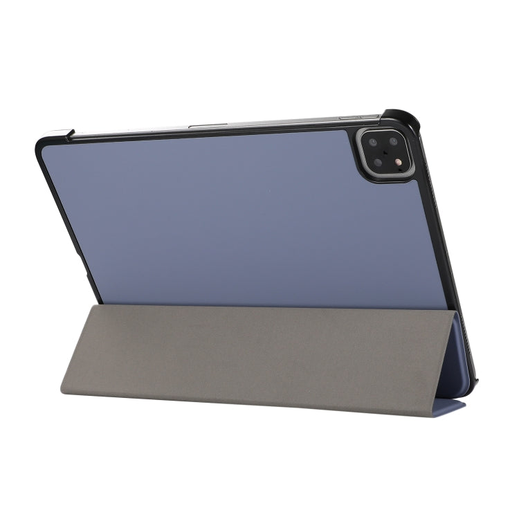 3-folding Skin Texture Horizontal Flip TPU + PU Leather Case with Holder For iPad Air 11 2024 / 2022 / 2020 10.9 (Lavender Grey) - iPad Air (2022) / (2020) 10.9 Cases by buy2fix | Online Shopping UK | buy2fix