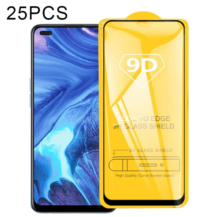 For OPPO Reno4 25 PCS 9D Full Glue Full Screen Tempered Glass Film - OPPO Tempered Glass by imak | Online Shopping UK | buy2fix