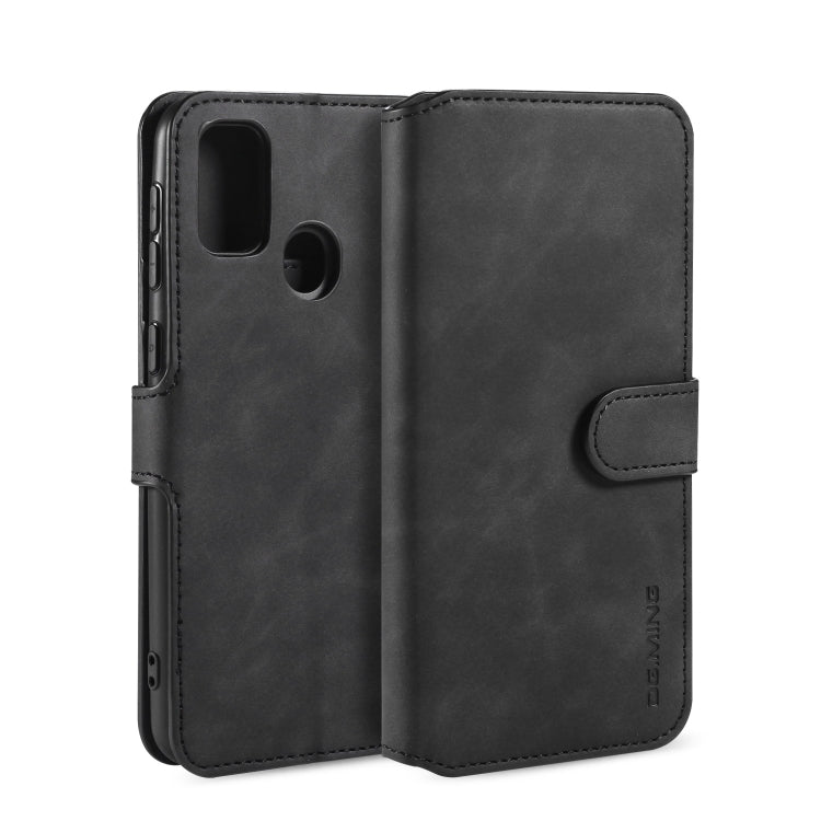 For Galaxy M30s DG.MING Retro Oil Side Horizontal Flip Case with Holder & Card Slots & Wallet(Black) - Galaxy Phone Cases by DG.MING | Online Shopping UK | buy2fix