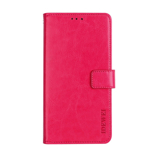 For Asus ROG Phone 5 idewei Crazy Horse Texture Horizontal Flip Leather Case with Holder & Card Slots & Wallet(Rose Red) - ASUS Cases by idewei | Online Shopping UK | buy2fix