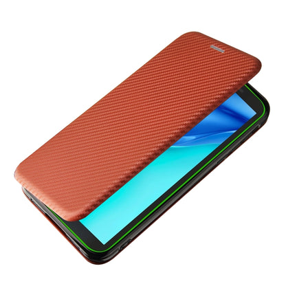 For Blackview BV6300 Pro Carbon Fiber Texture Horizontal Flip TPU + PC + PU Leather Case with Card Slot(Brown) - More Brand by buy2fix | Online Shopping UK | buy2fix