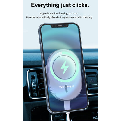 WiWU CH-306 15W Liberator 360 Degree Rotation Magnetic Car Wireless Charging Stand(Silver) - Wireless Charger Holders by WIWU | Online Shopping UK | buy2fix