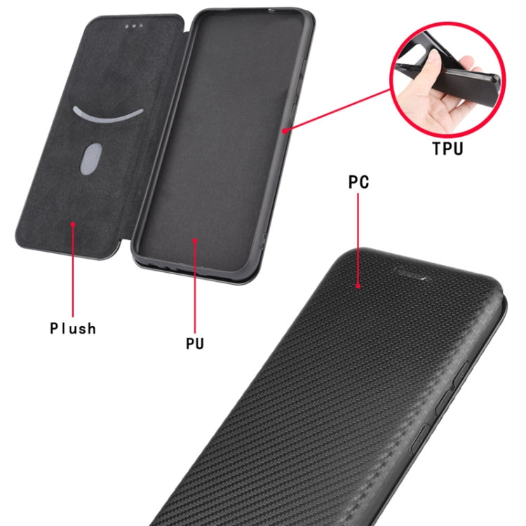 For Blackview A70 (2021) Carbon Fiber Texture Horizontal Flip TPU + PC + PU Leather Case with Card Slot(Black) - More Brand by buy2fix | Online Shopping UK | buy2fix