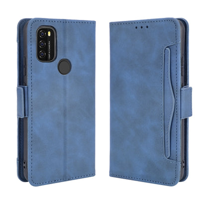 For Blackview A70 (2021) Skin Feel Calf Pattern Horizontal Flip Leather Case with Holder & Card Slots & Photo Frame(Blue) - More Brand by buy2fix | Online Shopping UK | buy2fix