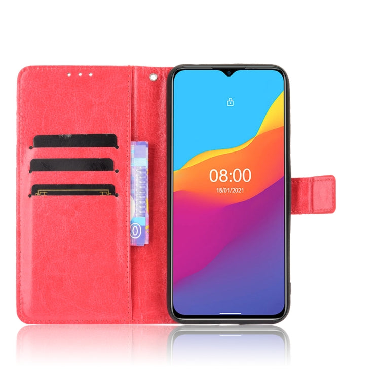 For Ulefone Note 10 Crazy Horse Texture Horizontal Flip Leather Case with Holder & Card Slots & Lanyard(Red) - Ulefone Cases by buy2fix | Online Shopping UK | buy2fix