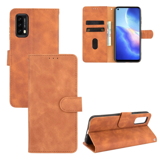 For Blackview A90 Solid Color Skin Feel Magnetic Buckle Horizontal Flip Calf Texture PU Leather Case with Holder & Card Slots & Wallet(Brown) - More Brand by buy2fix | Online Shopping UK | buy2fix