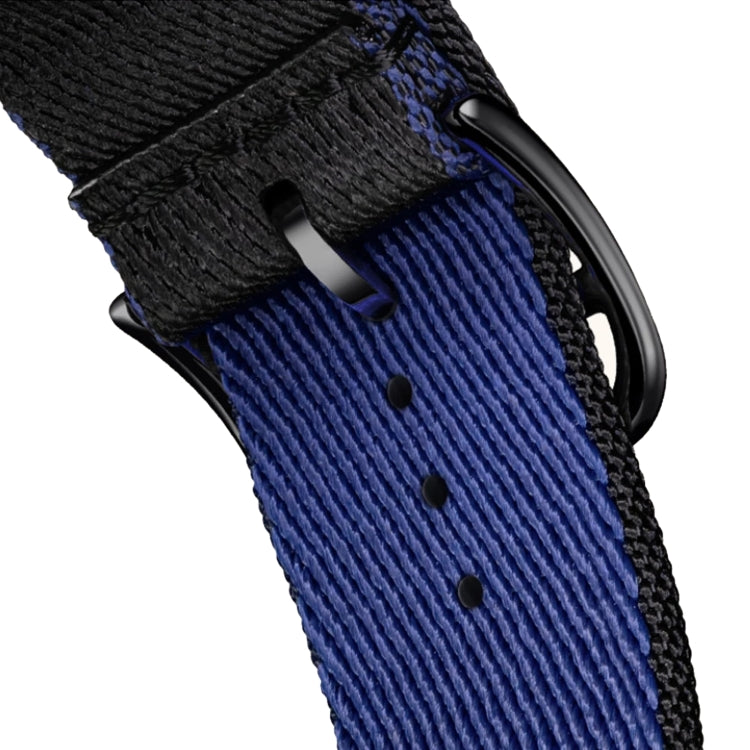 Two-color Nylon Braid Watch Band For Apple Watch Ultra 49mm&Watch Ultra 2 49mm / Series 9&8&7 45mm / SE 3&SE 2&6&SE&5&4 44mm / 3&2&1 42mm(Blue) - Watch Bands by buy2fix | Online Shopping UK | buy2fix