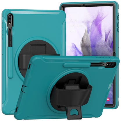 For Samsung Galaxy Tab S7 FE 12.4 inch T730 360 Degree Rotation PC+TPU Protective Cover with Holder & Hand Strap(Light Blue) - Other Galaxy Tab PC by buy2fix | Online Shopping UK | buy2fix