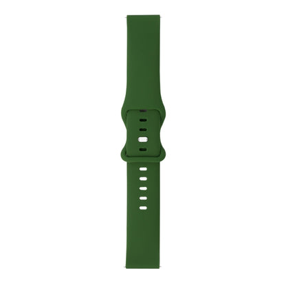 For Huawei Watch GT 2 42mm 8-buckle Silicone Watch Band(Army Green) - Watch Bands by buy2fix | Online Shopping UK | buy2fix