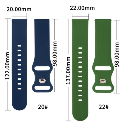 For Huawei Watch GT 2 42mm 8-buckle Silicone Watch Band(Army Green) - Watch Bands by buy2fix | Online Shopping UK | buy2fix