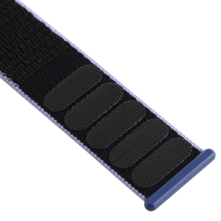 For Apple Watch Ultra 49mm&Watch Ultra 2 49mm / Series 9&8&7 45mm / SE 3&SE 2&6&SE&5&4 44mm / 3&2&1 42mm Color Matching Nylon Watch Band(Black + Blue) - Watch Bands by buy2fix | Online Shopping UK | buy2fix