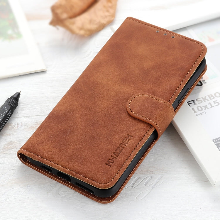 For OnePlus Nord 2 5G KHAZNEH Retro Texture PU + TPU Horizontal Flip Leather Case with Holder & Card Slots & Wallet(Brown) - OnePlus Cases by buy2fix | Online Shopping UK | buy2fix