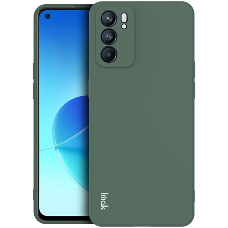 For OPPO Reno6 5G IMAK UC-4 Series Straight Edge TPU Soft Protective Case(Dark Green) - OPPO Cases by imak | Online Shopping UK | buy2fix