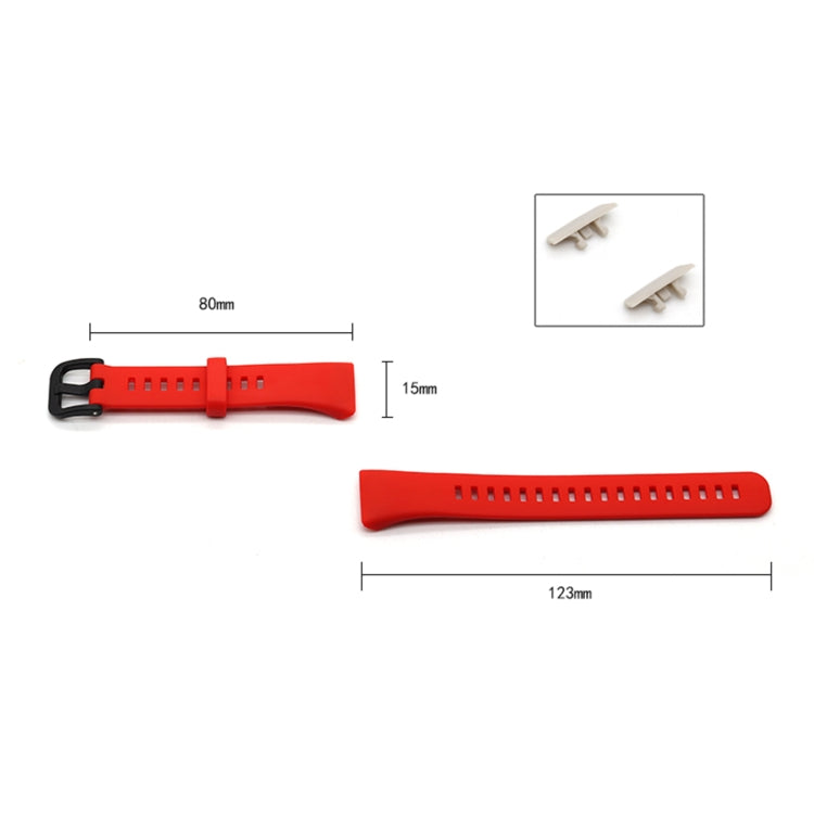 For Honor Band 6 Pure Color Silicone Watch Band(Red) - Watch Bands by buy2fix | Online Shopping UK | buy2fix