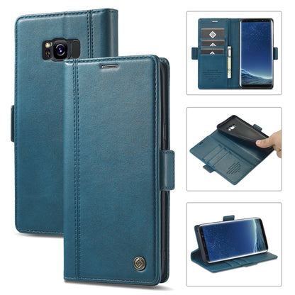 For Samsung Galaxy S8 LC.IMEEKE Magnetic Buckle PU + TPU Horizontal Flip Leather Case with Holder & Card Slots & Wallet(Blue) - Galaxy Phone Cases by LC.IMEEKE | Online Shopping UK | buy2fix