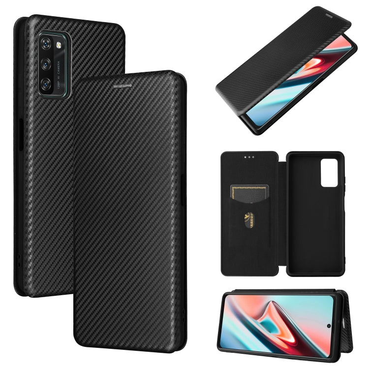 For Blackview A100 Carbon Fiber Texture Horizontal Flip TPU + PC + PU Leather Case with Card Slot(Black) - More Brand by buy2fix | Online Shopping UK | buy2fix