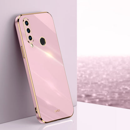 For Huawei P30 Lite XINLI Straight 6D Plating Gold Edge TPU Shockproof Case(Cherry Purple) - Huawei Cases by XINLI | Online Shopping UK | buy2fix