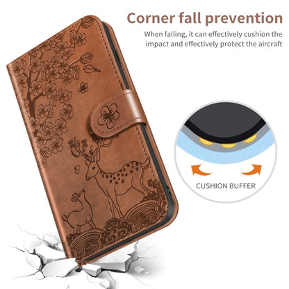 For Xiaomi Mi 11 Sika Deer Embossing Pattern Horizontal Flip PU Leather Case with Holder & Card Slot & Wallet & Photo Frame(Brown) - Xiaomi Cases by buy2fix | Online Shopping UK | buy2fix