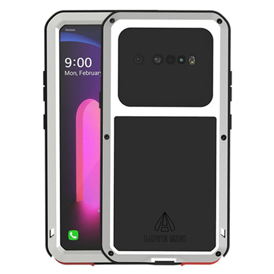 For LG V60 ThinQ 5G LOVE MEI Metal Shockproof Waterproof Dustproof Protective Case with Glass(Silver) - LG by LOVE MEI | Online Shopping UK | buy2fix