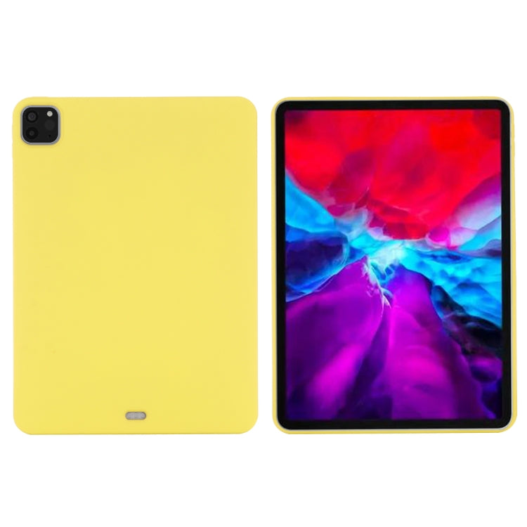 For iPad Pro 11 2022 / 2021 Pure Color Liquid Silicone Shockproof Full Coverage Tablet Case(Yellow) - iPad Pro 11 (2022/2021) Cases by buy2fix | Online Shopping UK | buy2fix