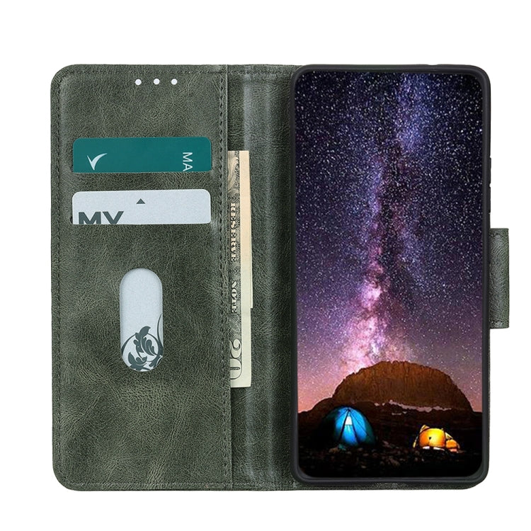 For OPPO A16 Mirren Crazy Horse Texture Horizontal Flip Leather Case with Holder & Card Slots & Wallet(Dark Green) - OPPO Cases by buy2fix | Online Shopping UK | buy2fix