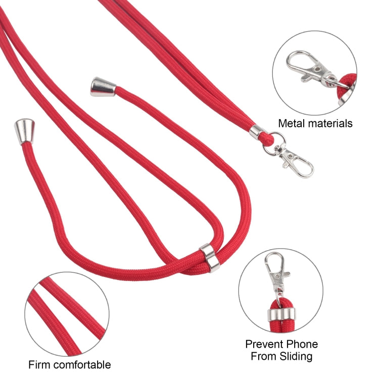 For iPhone 12 / 12 Pro Shockproof Honeycomb PC + TPU Case with Neck Lanyard(Red) - iPhone 12 / 12 Pro Cases by buy2fix | Online Shopping UK | buy2fix