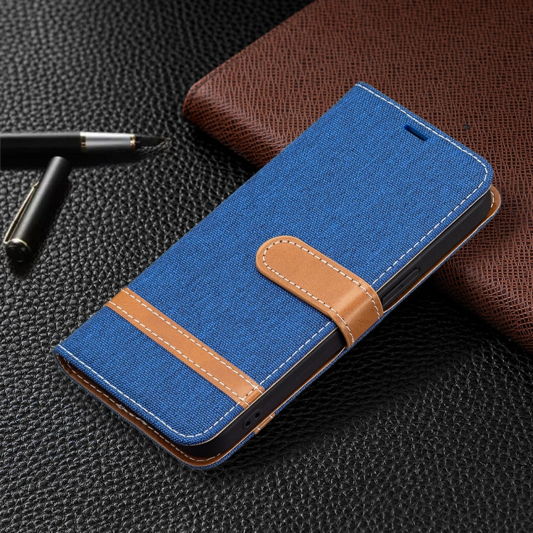 For iPhone 13 mini Color Matching Denim Texture Horizontal Flip Leather Case with Holder & Card Slots & Wallet & Lanyard (Royal Blue) - iPhone 13 mini Cases by buy2fix | Online Shopping UK | buy2fix