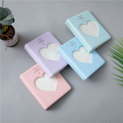 Hollow Heart 64 Pockets Photo Book Album Name Card Holder for Fujifilm Instax Mini 8 /7s /70 /25 /50s /90(Light Purple) - Photo Albums & Photo Frames by buy2fix | Online Shopping UK | buy2fix