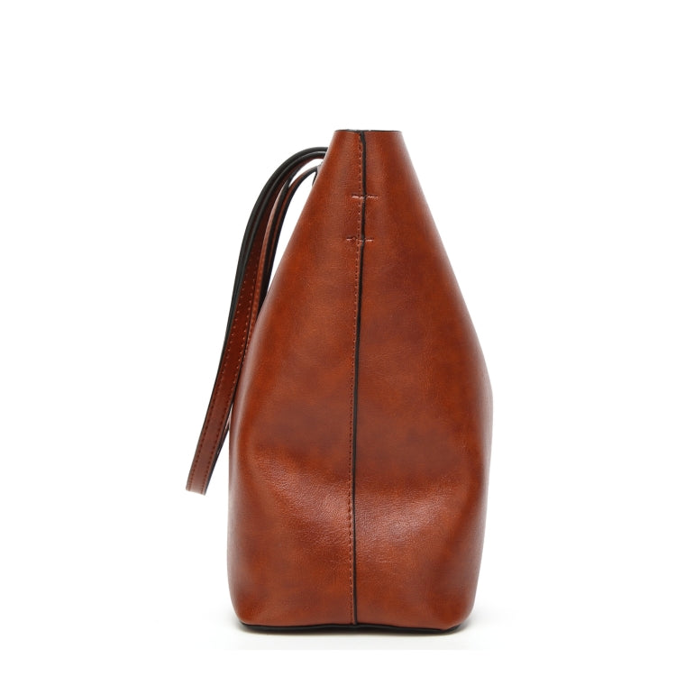 Fashion PU Leather Ladies HandBags Women Messenger Bags Crossbody Shoulder Bag(Coffee) - Single-shoulder Bags by buy2fix | Online Shopping UK | buy2fix