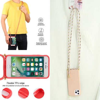 For iPhone 13 Pro Wheat Straw Material + TPU Shockproof Case with Neck Lanyard (Pink) - iPhone 13 Pro Cases by buy2fix | Online Shopping UK | buy2fix