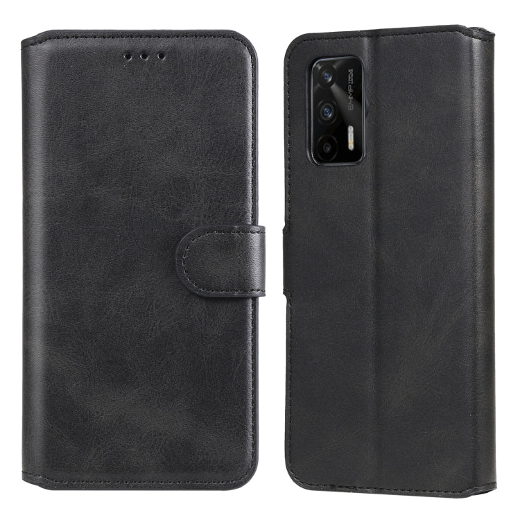 Classic Calf Texture PU + TPU Horizontal Flip Leather Case with Holder & Card Slots & Wallet For OPPO Realme GT 5G(Black) - Realme Cases by buy2fix | Online Shopping UK | buy2fix