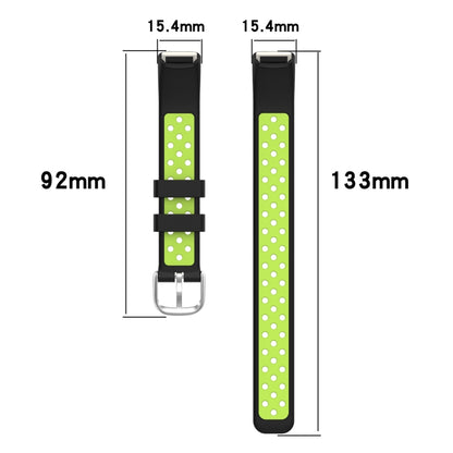 For Fitbit Luxe Two-color Silicone Watch Band(White Black) - Watch Bands by buy2fix | Online Shopping UK | buy2fix