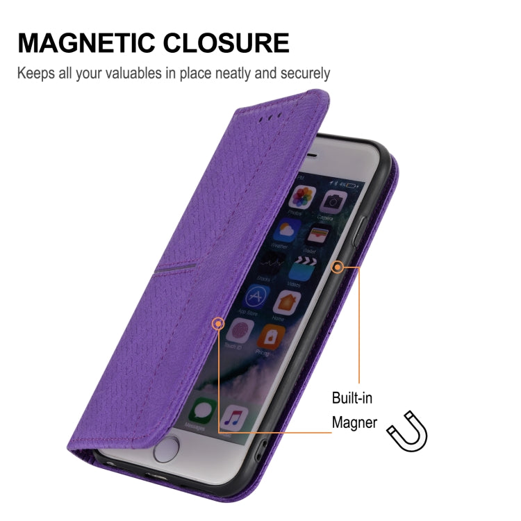 For Honor 50 Woven Texture Stitching Magnetic Horizontal Flip PU Leather Case with Holder & Card Slots & Wallet & Lanyard(Purple) - Honor Cases by buy2fix | Online Shopping UK | buy2fix