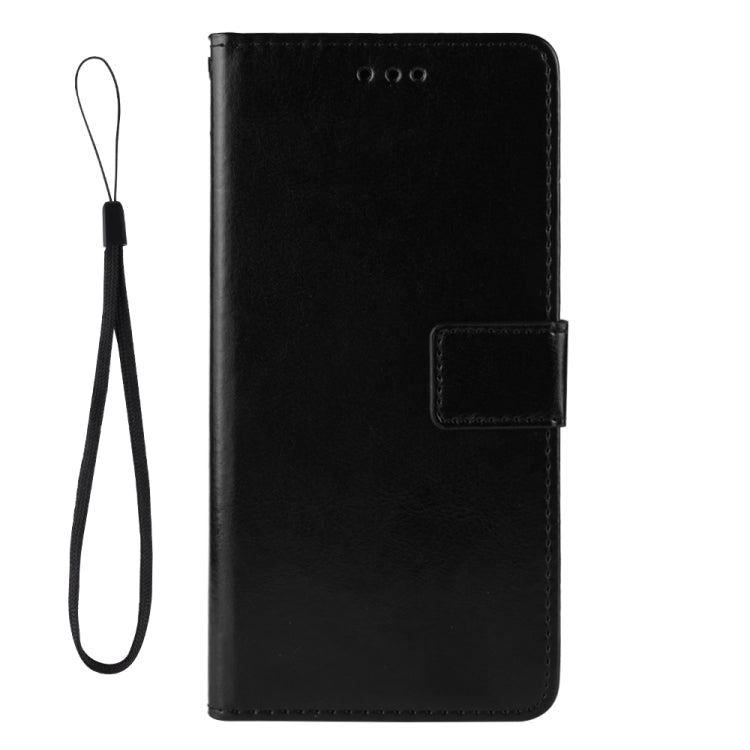 For ZTE Blade A71 Crazy Horse Texture Horizontal Flip Leather Case with Holder & Card Slots & Lanyard(Black) - ZTE Cases by buy2fix | Online Shopping UK | buy2fix