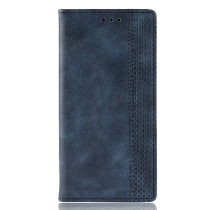 For Oukitel C21 Magnetic Buckle Retro Crazy Horse Texture Horizontal Flip Leather Case with Holder & Card Slots & Photo Frame(Blue) - More Brand by buy2fix | Online Shopping UK | buy2fix