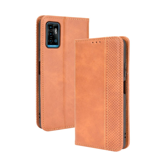 For ZTE Blade A71 Magnetic Buckle Retro Crazy Horse Texture Horizontal Flip Leather Case with Holder & Card Slots & Photo Frame(Brown) - ZTE Cases by buy2fix | Online Shopping UK | buy2fix