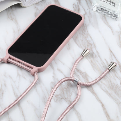 For iPhone 13 Candy Colors TPU Protective Case with Lanyard(Rose Gold) - iPhone 13 Cases by buy2fix | Online Shopping UK | buy2fix