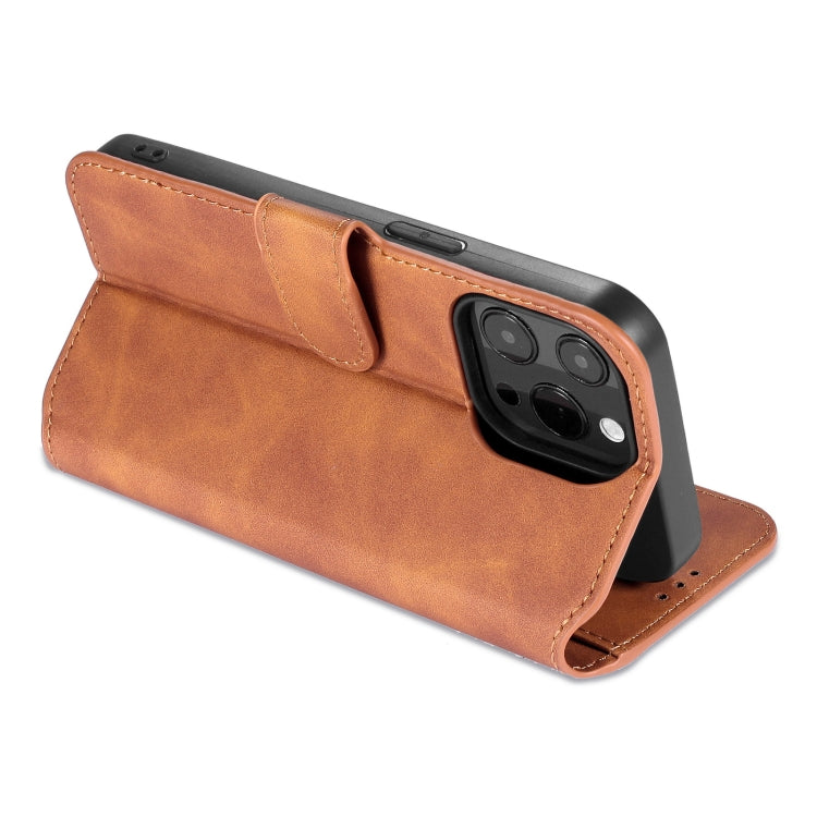 For iPhone 13 Pro Max DG.MING Retro Oil Side Horizontal Flip Leather Case with Holder & Card Slots & Wallet (Brown) - iPhone 13 Pro Max Cases by DG.MING | Online Shopping UK | buy2fix