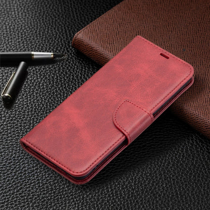 For OPPO Realme 8/Realme 8 Pro Retro Lambskin Texture Pure Color Horizontal Flip PU Leather Case with Holder & Card Slots & Wallet & Lanyard(Red) - Realme Cases by buy2fix | Online Shopping UK | buy2fix