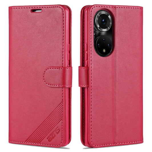 AZNS Sheepskin Texture Horizontal Flip Leather Case with Holder & Card Slots & Wallet For Honor 50 Pro(Red) - Honor Cases by AZNS | Online Shopping UK | buy2fix