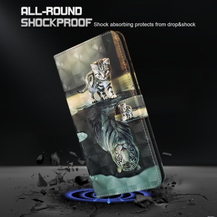 For iPhone 13 Pro Max 3D Painting Pattern Horizontal Flip TPU + PU Leather Case with Holder & Card Slots & Wallet (Cat Tiger) - iPhone 13 Pro Max Cases by buy2fix | Online Shopping UK | buy2fix