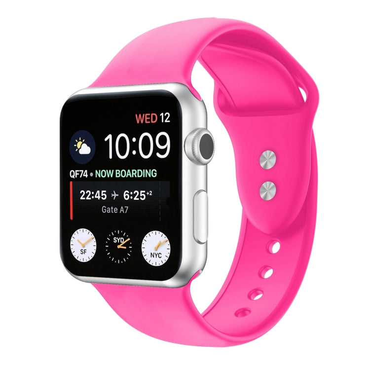 Double Nail Silicone Strap Watch Band For Apple Watch Ultra 49mm&Watch Ultra 2 49mm / Series 9&8&7 45mm / SE 3&SE 2&6&SE&5&4 44mm / 3&2&1 42mm(Pink) - Watch Bands by buy2fix | Online Shopping UK | buy2fix