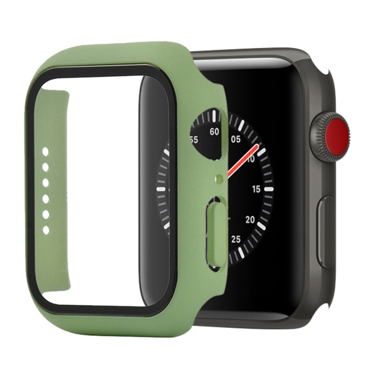 Shockproof PC+Tempered Glass Protective Case with Packed Carton For Apple Watch Series 3 & 2 & 1 38mm(Mint Green) - Watch Cases by buy2fix | Online Shopping UK | buy2fix