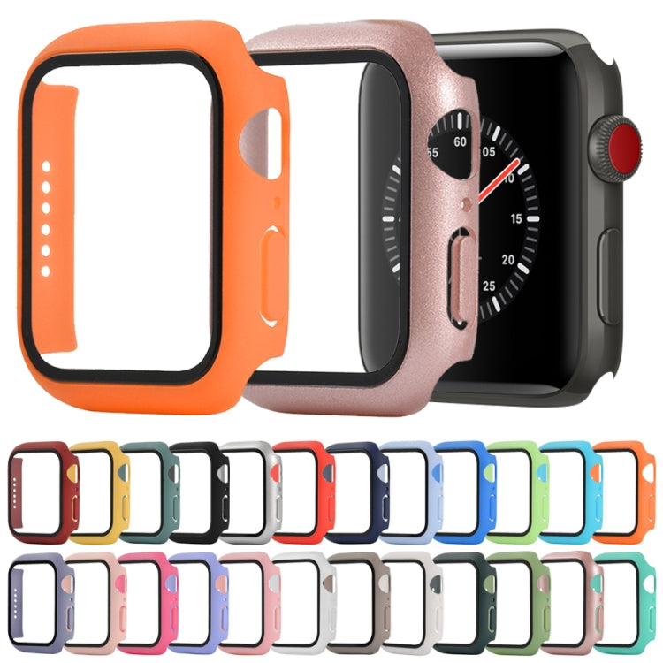 Shockproof PC+Tempered Glass Protective Case with Packed Carton For Apple Watch Series 3 & 2 & 1 38mm(Mint Green) - Watch Cases by buy2fix | Online Shopping UK | buy2fix